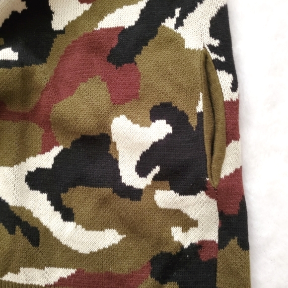 Retro FOX Camo green cardigan - Picture 5 of 11